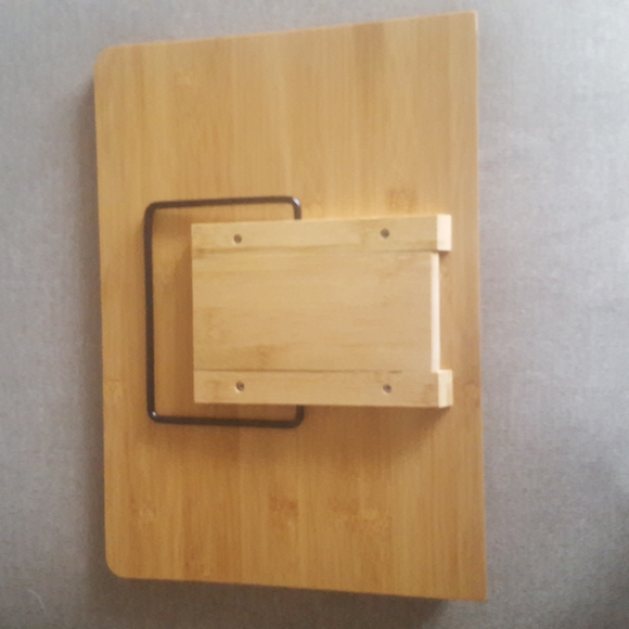 Bamboo Cookbook Stand, Folds Flat, Adjustable Height (approx. 13.5"x9.5") - Picture 5 of 8